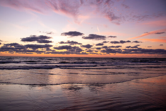 Sunset Along The West Coast Of Wales.