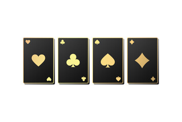 Elegant Luxury Heart Spade Diamond Club Poker Cards Illustration Vector