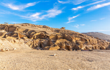 Ancient tombs in the Valley of Nobles of Luxor, Egypt