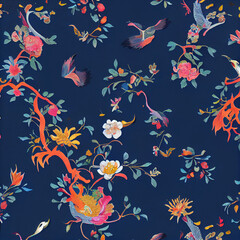 Beautiful chinoiserie pattern. 