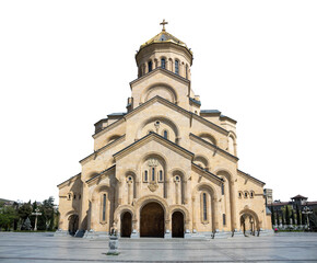 The Holy Trinity Cathedral (western façade) in Tbilisi, Georgia