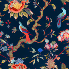 Beautiful chinoiserie pattern. 