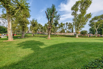 Fototapeta premium trees in the park of Topaki palace, Istanbul