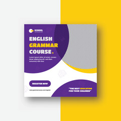 Education Social Media Post Template Design