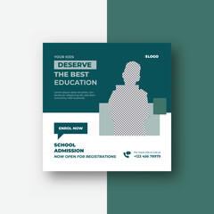 Education Social Media Post Template Design