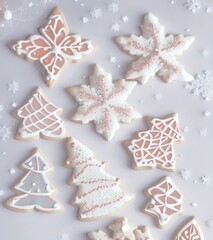 Fototapeta na wymiar AI-generated Image of Christmas Homemade Gingerbread Cookies