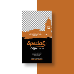 Food Social Media Story Post Template Design