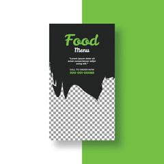 Food Social Media Story Post Template Design