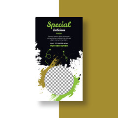 Food Social Media Story Post Template Design