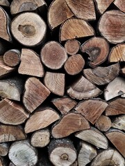 stack of firewood, natural background 