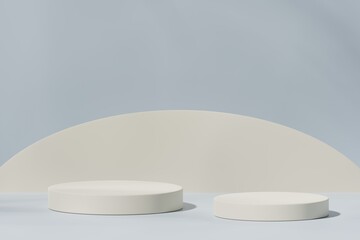 Scene with a podium for product presentation, 3d rendering