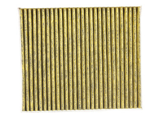Cabin car carbon used filter isolated on white background