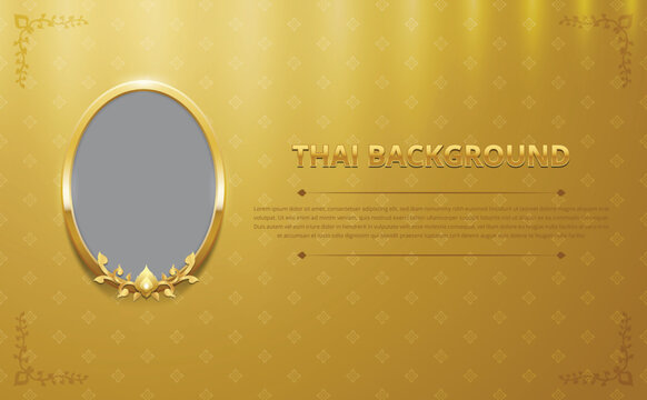 thai pattern background for greeting card, advertising, web site, flyers, posters with modern line Thai.