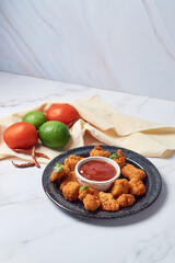 Hot and Spicy Mexican Boneless Chicken Wings with Ketchup