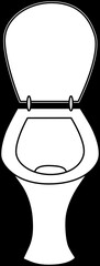 Toilet. White. Isolated design element