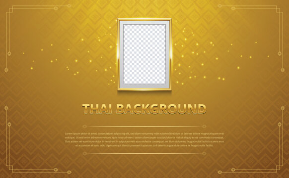 thai pattern background for greeting card, advertising, web site, flyers, posters with modern line Thai.