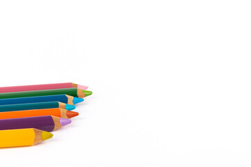 Fototapeta premium Color pencils isolated on white background