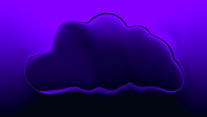 Neon light purple blue digital cloud. Data exchanges and communication network security concept. Metaverse backdrop. New innovative technology. Copy space. NFT card. Template. Virtual reality. VR. 5G