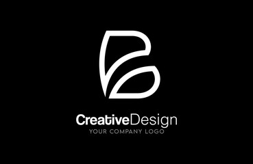 Business Letter B Logo Design monogram Line. Minimalist Creative and modern Icon Vector