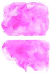 set of pink abstract watercolor hand drawn backgrounds