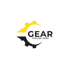 Gear logo design template vector