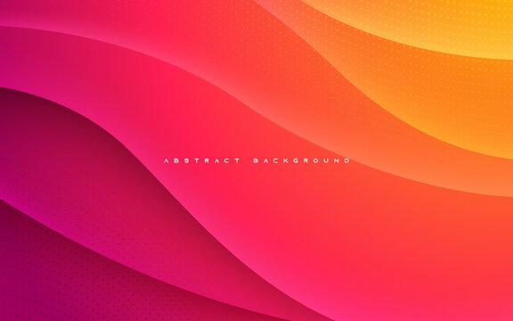 Abstract gradient background. Yellow and pink color with halftone decoration.