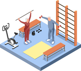 Isometric Old People Activity Isolated Concept