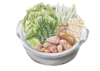 水彩の鍋物_水炊き01_1