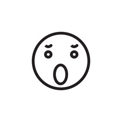 Emoticon smile flat style illustration