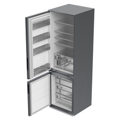 3D rendering illustration of a refrigerator