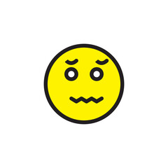 Emoticon smile flat style illustration