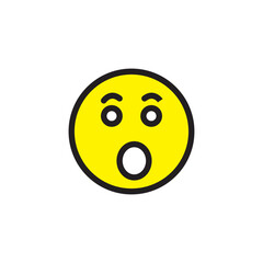 Emoticon smile flat style illustration