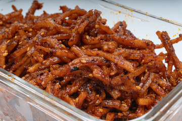Delicious-looking squid delicacies served in a bowl