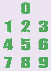 Collection of Number Icon illustration, Numeric tag element design.