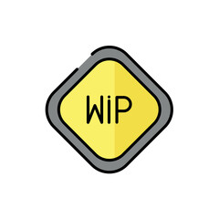 WIP color line icon. Website banner.