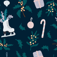 Christmas seamless pattern.