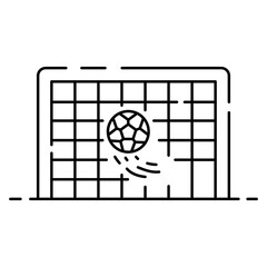 Football or soccer line icon. World cup championships and tournament. Soccer sports soccer goal line icon