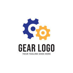 Gear logo design template vector illustration.