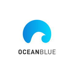 Wave ocean abstract logo design