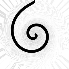 abstract black and white spiral