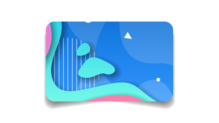 Abstract Color Bank Credit Card Template Layout Vector Design Style Isolated On White Background Concept