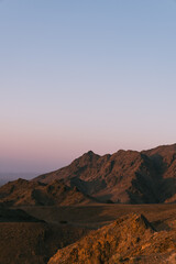 Fototapeta premium sunset in the desert mountains