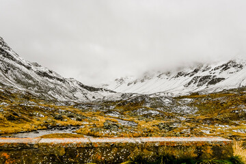 Flüela, Flüelapass, Alpen, Passhöhe, Passstrasse, Bergstrasse, Steinschlag, Felsen,...