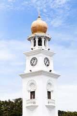 Fototapeta na wymiar Queen Victoria Memorial Clock Tower in George town, Penang, Malaysia