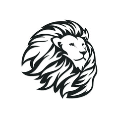Awesome head lion logo vector