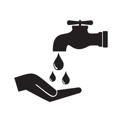washing hand icon vector illustration sign