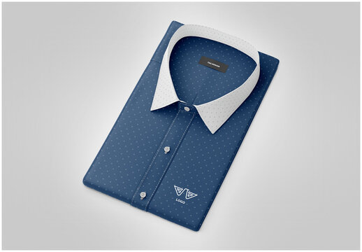 Folded DressShirt Half Side View