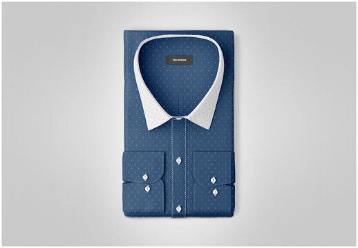 Folded Shirt Mockup Top View