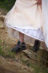 child playing in the garden