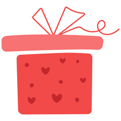 A gift in a box on a white background